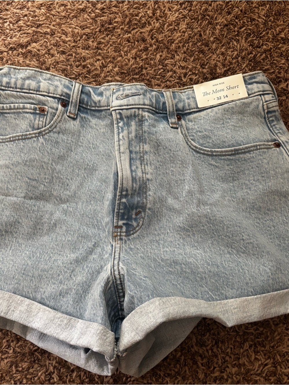 Abercrombie & Fitch Light Blue Mom Jean Shorts